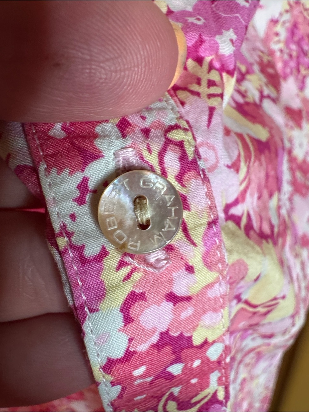 Robert Graham Priscilla Pink Floral Embroidered Button Down Shirt Medium - Picture 8 of 11